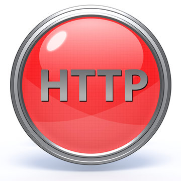 http circular icon on white background
