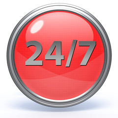 Support circular icon on white background