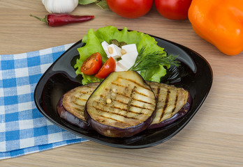 Grilled aubergine