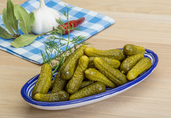 Marinated small cucumber