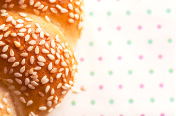 fresh pastry with sesame