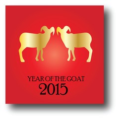 Fototapeta na wymiar Chinese New Year of the Goat 2015
