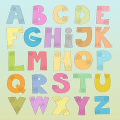 Creative and unique alphabet - background