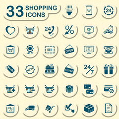 33 jeans shopping icons