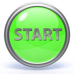 start circular icon on white background