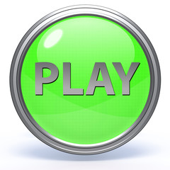 play circular icon on white background