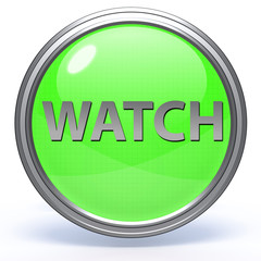 watch circular icon on white background