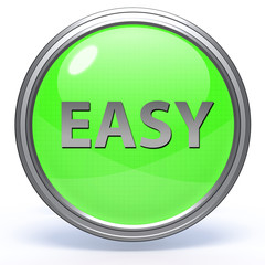 easy circular icon on white background