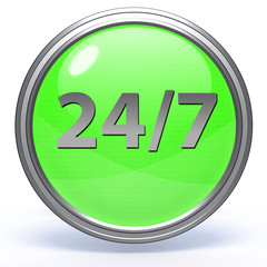 Support circular icon on white background