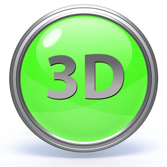 3d circular icon on white background
