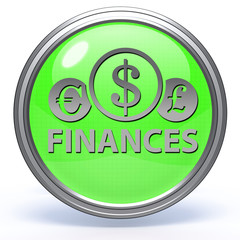 Finance circular icon on white background
