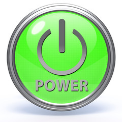 power circular icon on white background