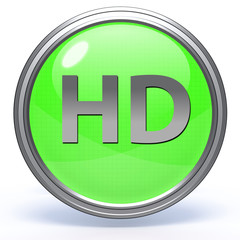 HD circular icon on white background