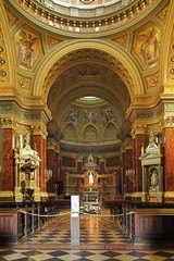 Interior of the Basilica of St. Stephen in Budapest