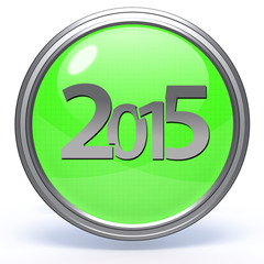 2015  circular icon on white background