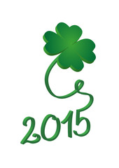 Silvesterkarte 2015 mit Kleeblatt