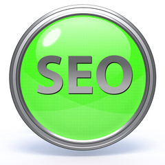 Seo circular icon on white background