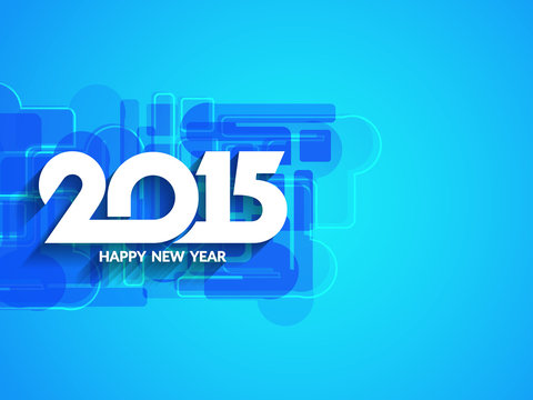 Happy new year 2015 background design.