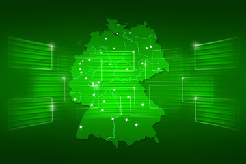 Germany Map World map News Communication green