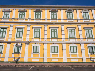 Fototapeta na wymiar Yellow wall of Ministry of Defense