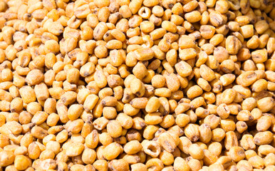 roasted golden and salted corn