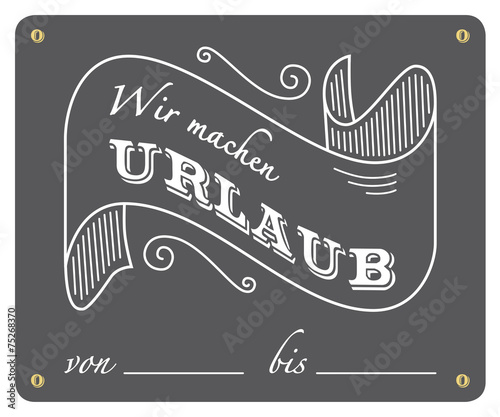 "retro schild wir machen urlaub" Stockfotos und ...