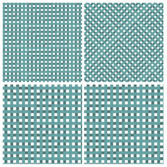 Set of four cross grid pattern