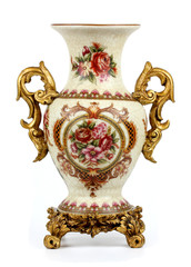 Porcelain Vase On White Background