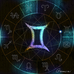 Gemini astrological  symbol