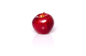 Single red apple