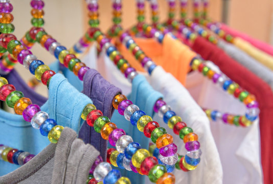 Colorful clothes hangers