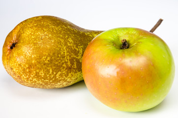 green pear and apple