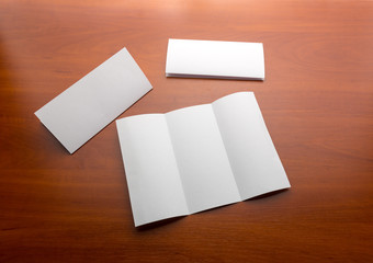 White sheet of paper on the table