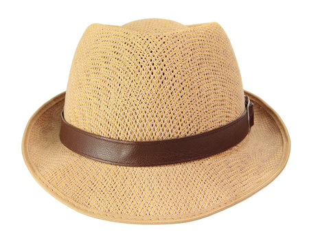 Straw hat isolated on white