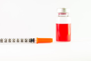 Disposable syringe and medicine vial
