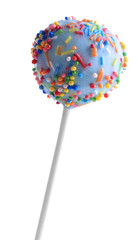 Sweet cake pop isolated on white