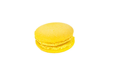 traditional french macaron on white background