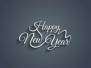 Beautiful elegant text design of Happy New Year.