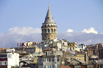 Obraz premium Istanbul cityscape in Turkey with Galata Tower
