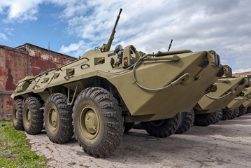 Wheeled amphibious armoured personnel carrier BTR-80