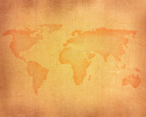 linen background with map