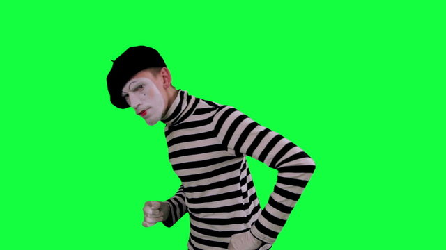 The mime boy suspects something