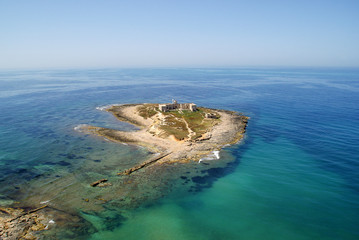 Aerial view of Island in sicily