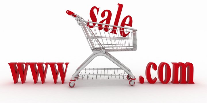 Concept of shopping on web sites of commercial