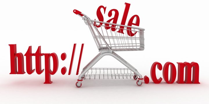 Concept of shopping on web sites of commercial
