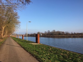 Fluss Weser in Minden