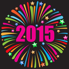 happy new year 2015 black