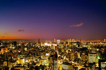 Fototapeten Nachtansicht von Tokio © 7maru