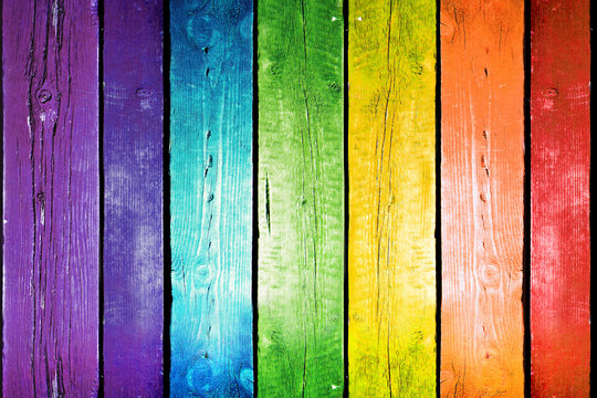 Background Rainbow wood.