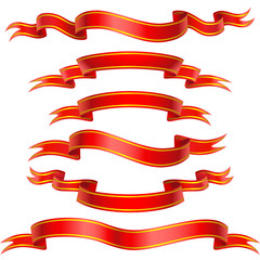 Obraz premium Red ribbons collection